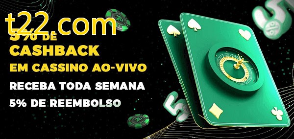 Promoções do cassino ao Vivo t22.com